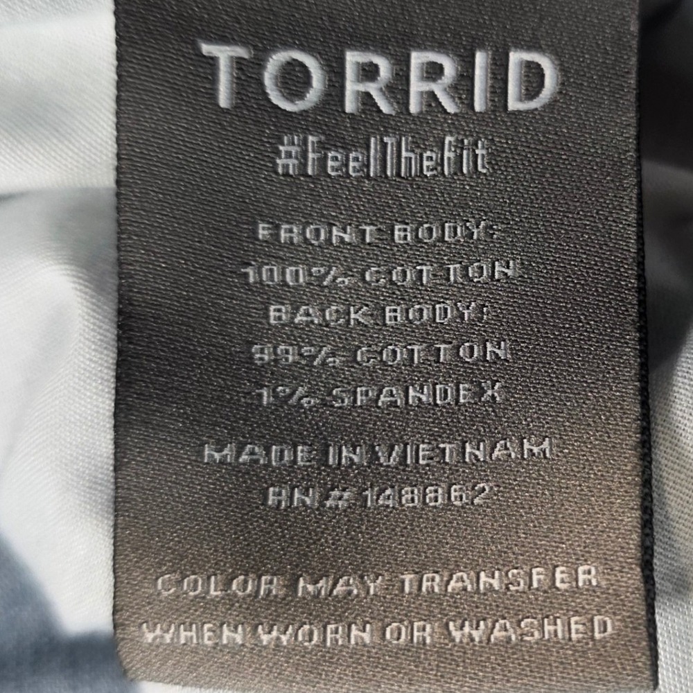 Torrid High Rise Straight Stretch Rigid Distressed Ripped Jeans Blue 14R - Picture 6 of 11